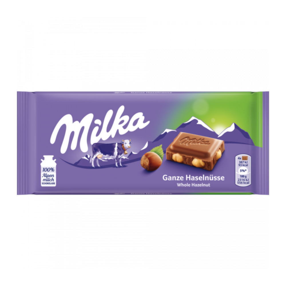 Milka - Ganze Haselnüsse (Whole Hazelnuts) Chocolate | Lehr's