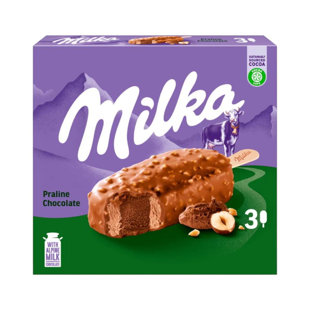 Milka - Ice Cream Praline Chocolate 3 Pcs | Lehr's German Specialties