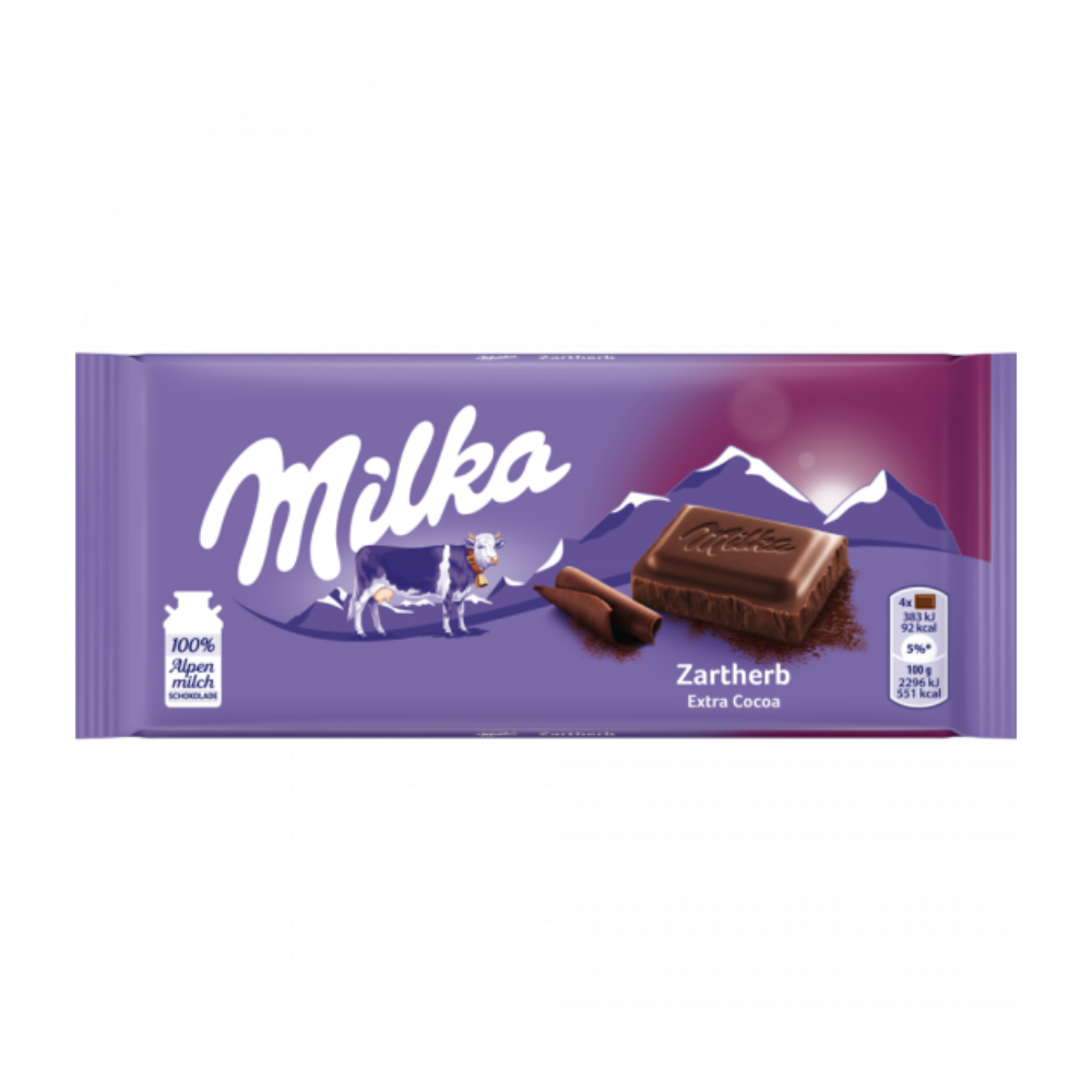 Milka - Zartherb (Extra Cocoa) Chocolate | Lehr's German Specialties