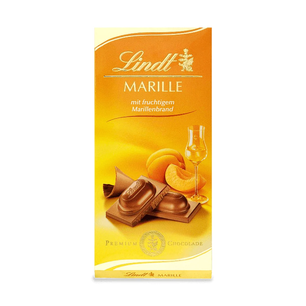 Lindt Marille Apricot Brandy Filled Chocolate Bar Lehr s German 
