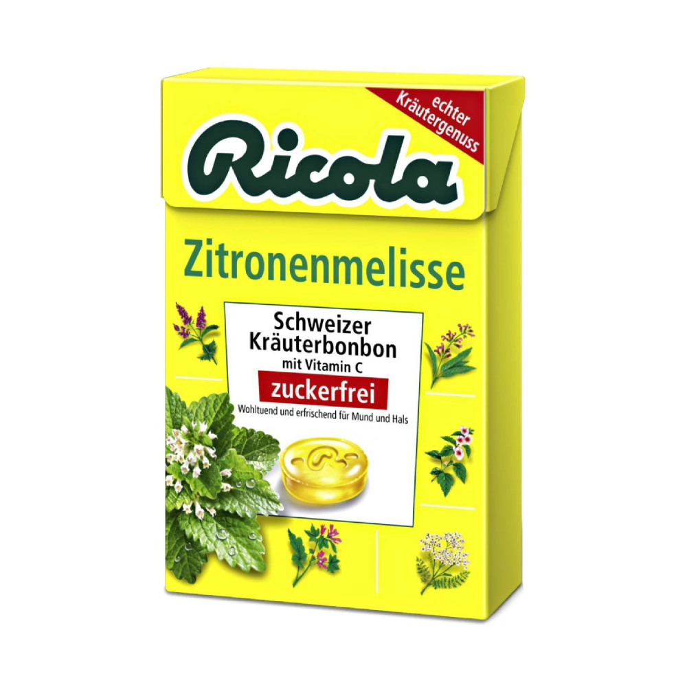 Ricola - Zitronenmelisse Ohne Zucker Box (Lemon Balm Cough Drops