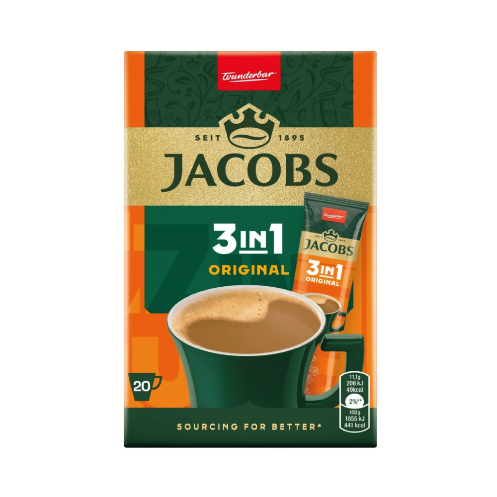 Jacobs - 3 In 1 Original Instant Coffee Sticks | Lehr's German